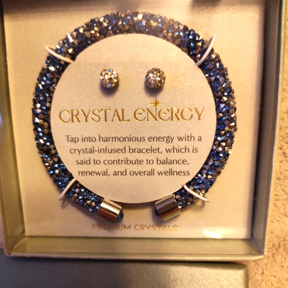 Premium Crystal bracelet and earrings.